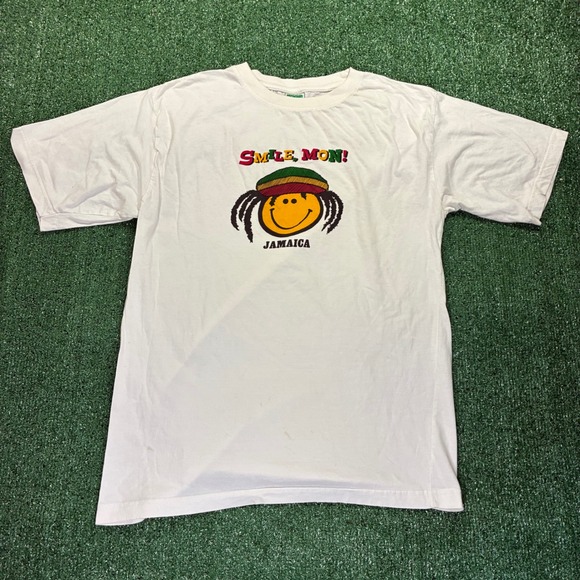 Unbranded Other - Vintage 90s Smile Mon Jamaica Graphic T-shirt